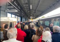 King Charles arrives at Totnes Train Station