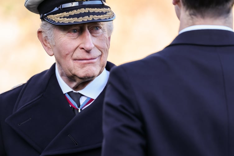 19th Dec 2025 - His Majesty The King inspects ranks in the Royal Guard at Britannia Royal Naval College.
Nearly 55 years after he himself passed out of the same famous institution to begin his naval career, King Charles was Guest of Honour, celebrated the achievements of a new generation of cadets at Britannia Royal Naval College in Dartmouth.
On parade for the historic Lord High Admiralâs Divisions, watched by friends and family, were more than 190 cadets whoâd undergone the 29-week transformation from civilians to junior naval officers, as well as sailors promoted from the ranks, and international cadets who will go on to serve in the navies of the Bahamas, Kuwait, Malta, Oman, Qatar and UAE.
His Majesty was treated to a flypast upon arrival from DA20 Dassault Falcons before consecrating new Colours â a silk White Ensign featuring the Kingâs Cypher â which will be entrusted to the College.
During Divisions, the King inspected UK and overseas cadets in the Royal Guard, and spoke with musicians from the Royal Marines Band, who performed the Collegeâs new march, Lead With Courage, commissioned to celebrate its 120th birthday this year.
Throughout his visit, The King was accompanied by First Sea Lord General Sir Gwyn Jenkins, who also spoke to the massed ranks:
âYou inherit a proud tradition of operational excellence,â he declared.
âIn an era of global uncertainty, our strength lies in leaders who can fight and win. Be that exceptional leader - decisive, resilient, and unwavering in service.â