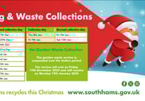 South Hams recycling: and waste: Temporary collection schedule