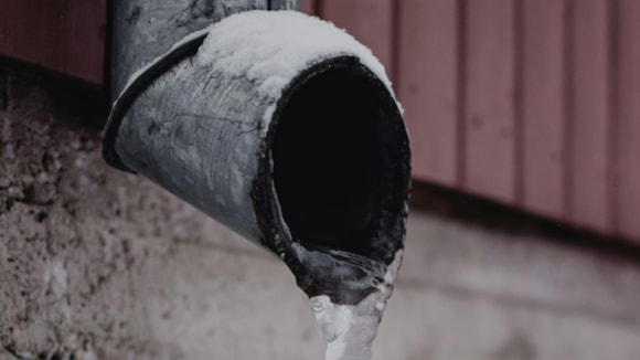 A frozen pipe