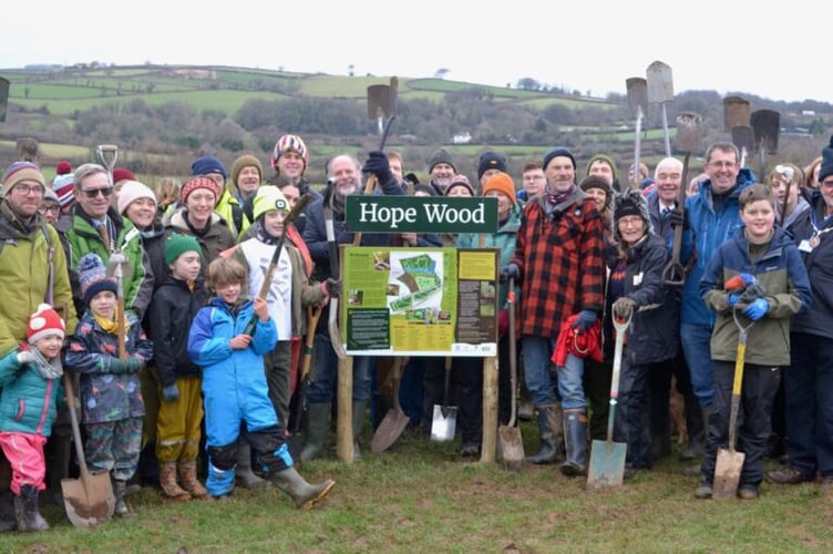 Some of the tree planters at Hope Wood