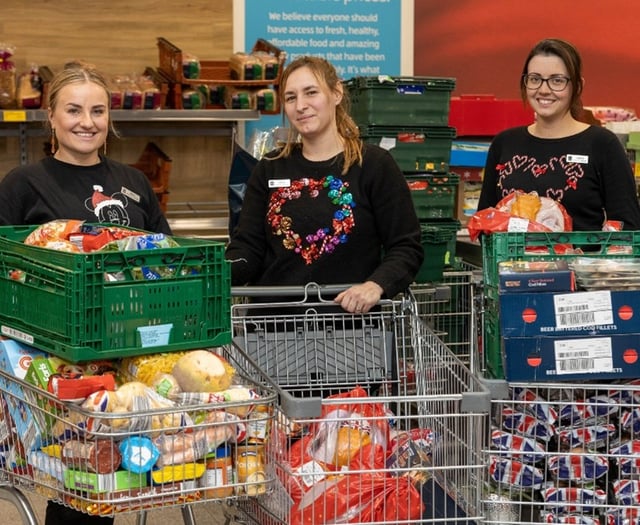 Aldi aids Devon foodbanks: Almost 45,000 Christmas meals donated