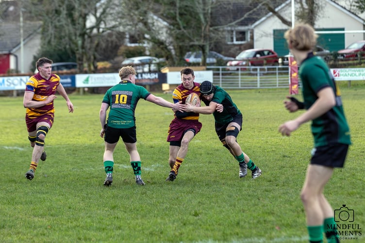 Tackling action between Okehampton and Ivybridge