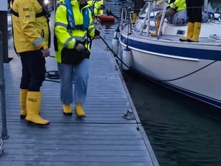RNLI Salcombe crew achieve new qualifications in tough conditions