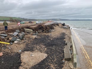 Flooding follows storms in South Devon