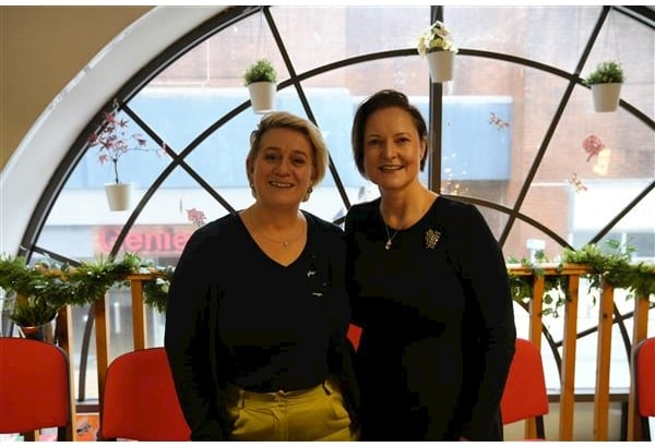 L-R: Claire Knight, chief executive of Phoenix Rising, a community interest company that works with survivors of domestic and sexual abuse, and Alison Hernandez, the Police and Crime Commissioner for Devon and Cornwall.