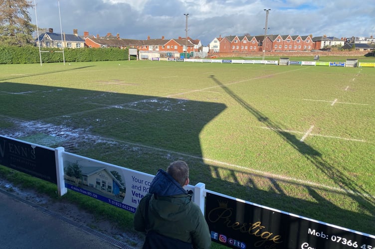 The pitch at the Athletic Ground in sunshine in the afternoon