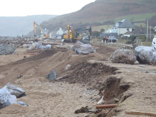 Hollowed out by the sea after storms batter Beesands
