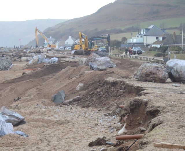 Hollowed out by the sea after storms batter Beesands