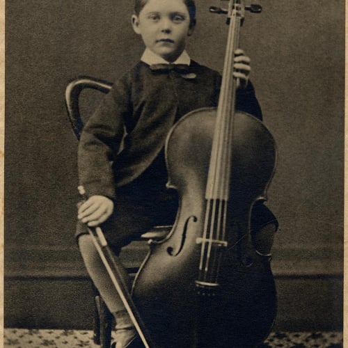 W.H. Squire taken on the afternoon of the date of his first public appearance, at the Town Hall, Kingsbridge, February 1879