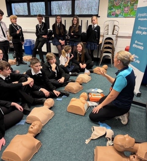 Dartmouth Academy students learn CPR in Jay's Aim workshops