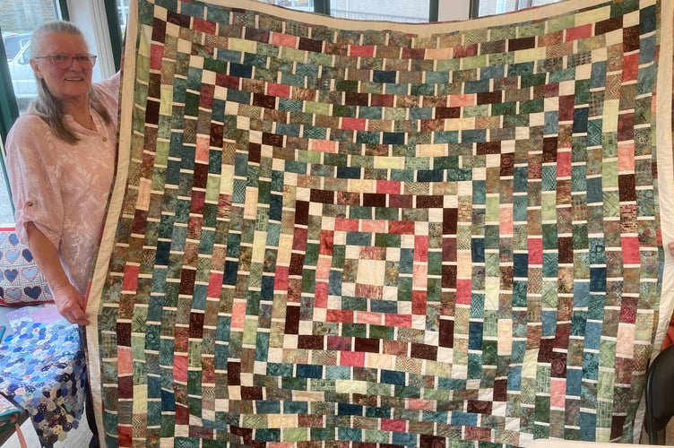 Marian Bennett Hand-made bed quilt-10 years in the making