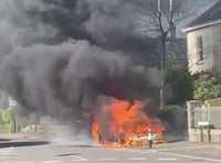 Ivybridge vehicle fire causes road closures