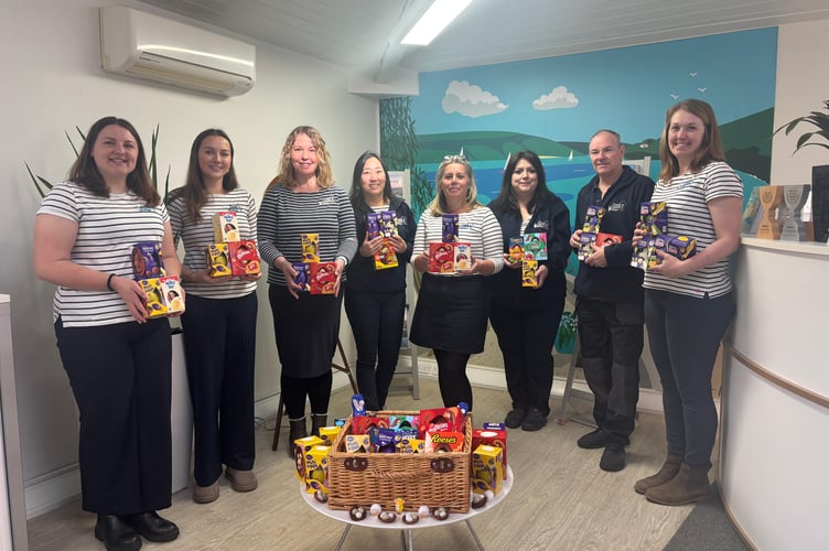 The Salcombe team with their egg donation - Coast & Country Cottages
