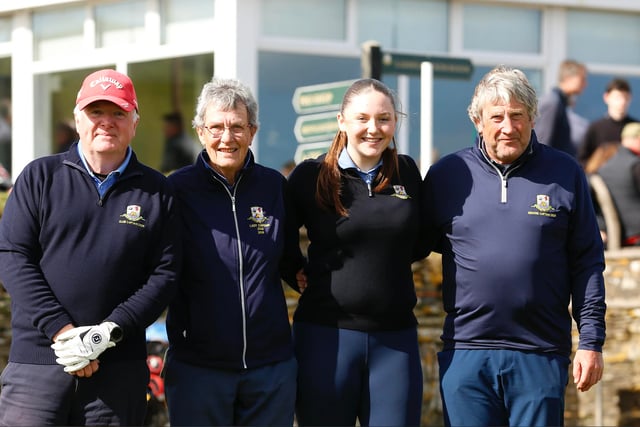 Quartet of Thurlestone GC captains get the ball rolling