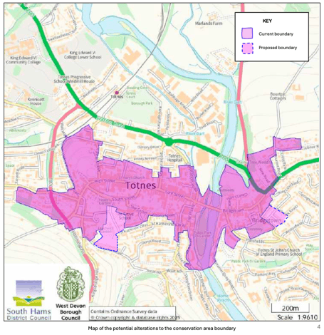Proposed expansion of Totnes Conservation Area.