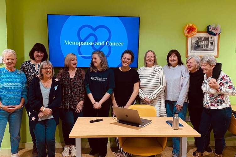 Some of the members of the Breast Cancer Support Group