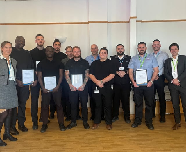 Hospital security team awarded for bravery after disarming armed man