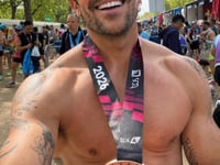 Emrhys completes London Marathon for Stroke Association