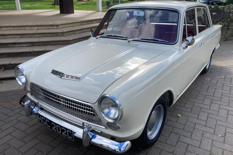 A white Ford Consul