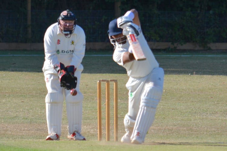 Ivybridge batsman Abraham Kopparambil, who top scored with 61 in the 12-run win over Cullompton
