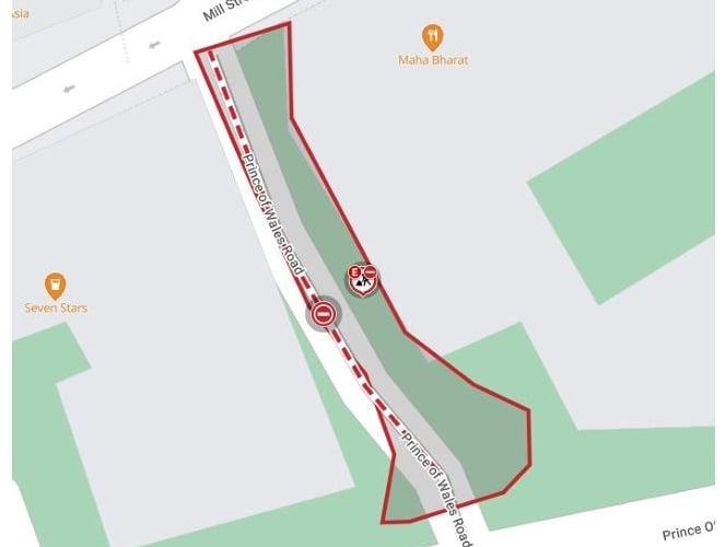Vehicle Road Closure order for Prince of Wales Road in Kingsbridge.