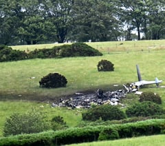 Royal Navy helicopter crashes in field at Sourton Cross