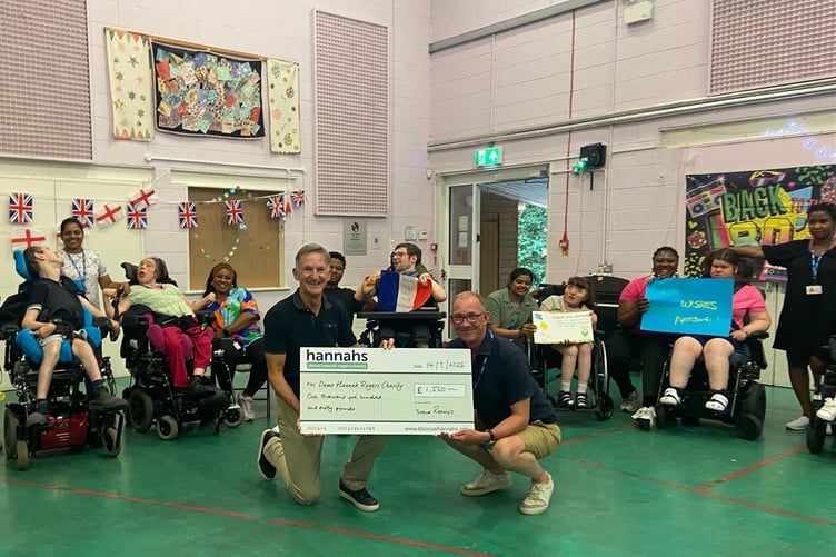 Fundraiser Steve Roomes visits Dame Hannahs