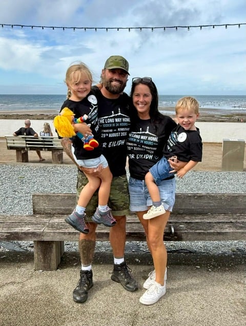 Liam and Leanne Aitchison with their children Alba and Hunter.