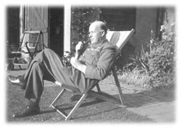 P.O. Bernard 'Pop' Green at home the day he left for RAF Waddington.