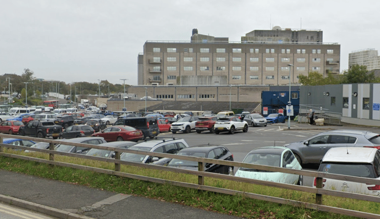 Derriford Hospital carpark.