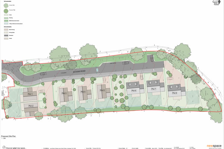 The proposed site plan - Bishopstone Homes Limited