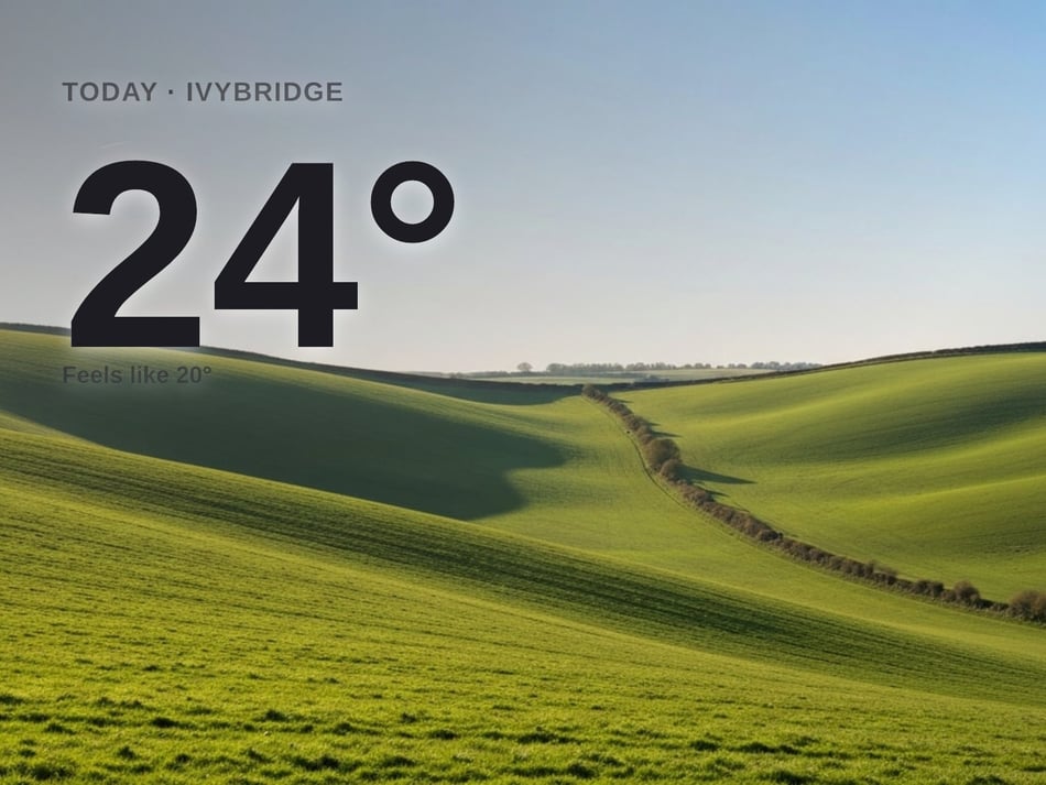 Ivybridge: sunny day, high of 24°C