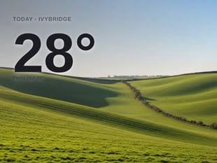 Ivybridge: sunny day, high of 28°C