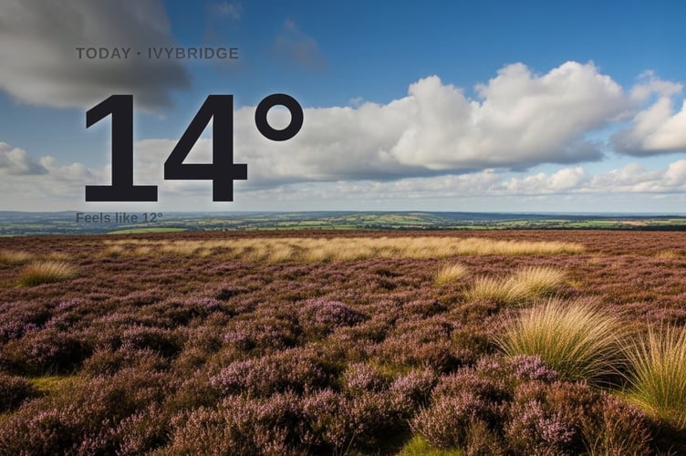 Ivybridge weather: partly cloudy Wednesday with a high of 15°C